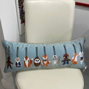 Marlo Lorenz "Hannukah" /Blue/Sparkly Gold "Animals" /Menorah" Pillow